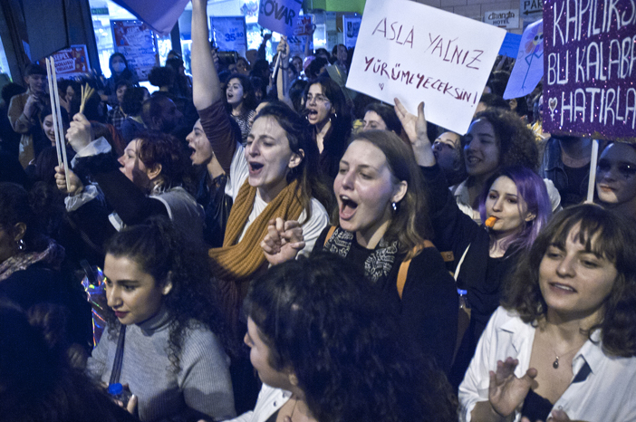 8 Mart 2020 Dünya Kadınlar Günü yürüyüşünden kareler